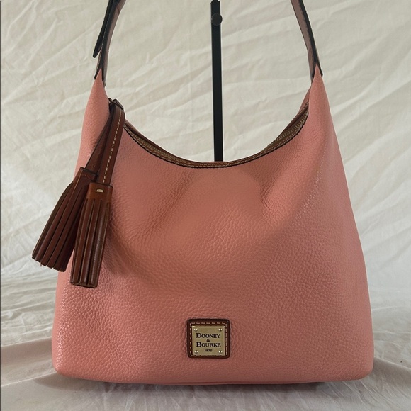 DOONEY & BOURKE Pebble Grain PAIGE SAC HOBO/Shoulder Bag~Pale Pink New - Picture 2 of 12